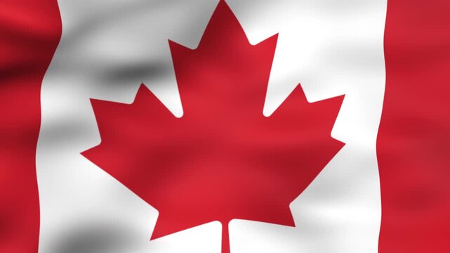 Canada Flag Waving in the Wind &ndash; Animated Flag for Travel Vlogs, Intro and Video