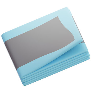 A versatile 3D icon of a neatly folded gardening mat, perfect for kneeling, potting, or outdoor use. Ideal for greenhouse themes, plant care, and comfortable garden work.