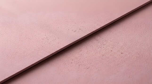 Abstract background with two overlapping dusty pink textured surfaces creating a diagonal line, minimalist design for product display or graphic composition