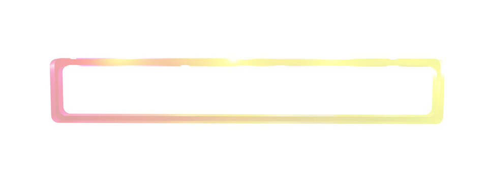 Gradient Neon Glassmorphism Long Search Bar Border Frame Isolated on PNG