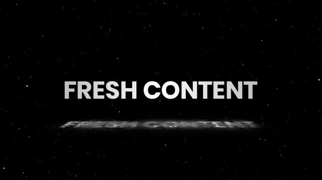 Fresh Content Glow Outline Text Reveal Animation for Digital Updates