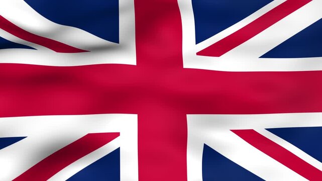 UK Flag Waving in the Wind &ndash; Animated Flag for Travel Vlogs, Intro and Video