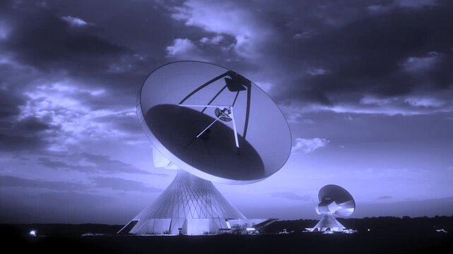 Satellite dishes near Munich, Germany