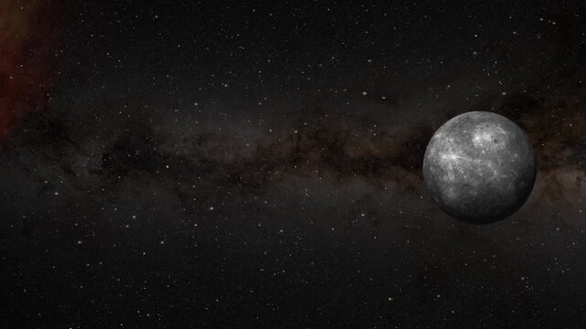 A mesmerizing cinematic journey through our solar system, showcasing the sun and its planets in stunning detail against the backdrop of the milky way galaxy.