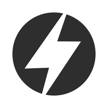 Electric Power Lightning Bolt Icon for Mobile Apps, UI UX Design, Chargers, and Energy-Related Branding Vector Illustration