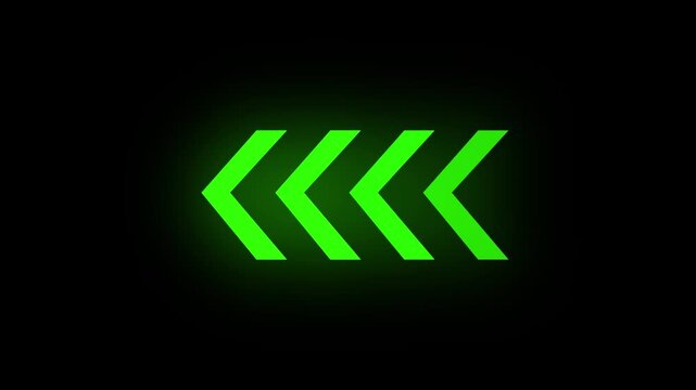 Arrow icon concept animation, arrows sign right to left animation concept, arrow loop animation left direction concept, arrow loading icon animation Parking lot exit wall