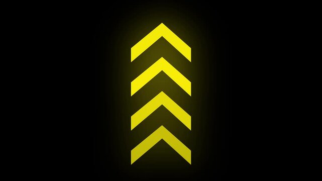 Up arrow animation on black background. direction arrow icon motion. Arrow sign. swipe icon video animation. directional arrow loop, direction arrow line loop animation.