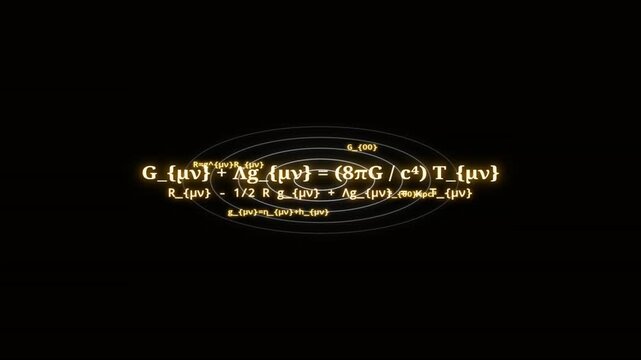 4K Einstein's Field Equations Cloud Visual Effects with Audio Visualizer Background Loop