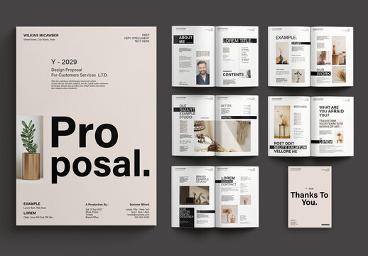Modern Proposal Brochure Template Layout