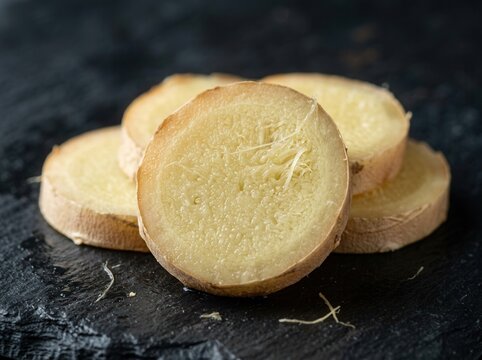 Fresh Ginger Root Slices For Culinary Use And Healthy Lifestyle
