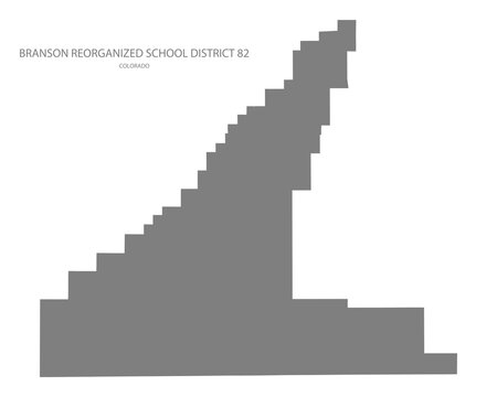 Branson Reorganized School District 82 Map, Colorado, USA