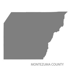 Obraz premium Montezuma County Map, Colorado, USA