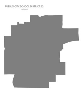 Pueblo City School District 60 Map, Colorado, USA