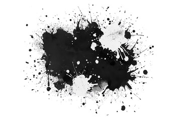 Obraz premium Dark watercolor splash with irregular speckled edges