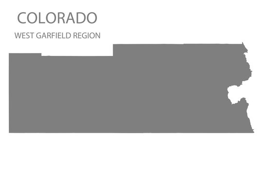 West Garfield Region Map, Colorado, USA