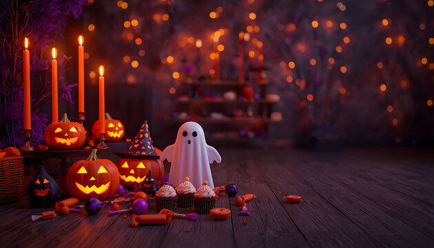 Halloween background with copy space 