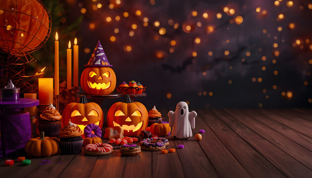 Halloween background with copy space 