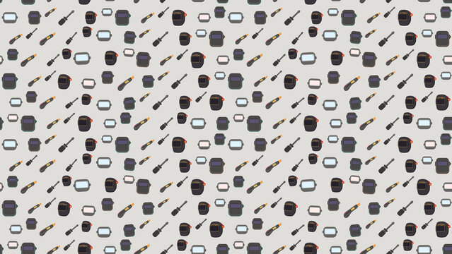 Welding Masks and Screwdrivers Pattern