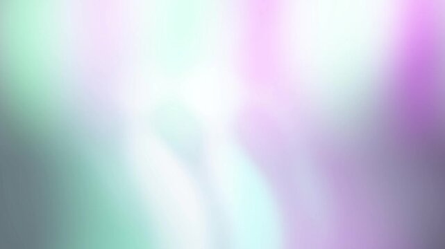 Soft pastel gradient background loop with flowing purple and mint green light