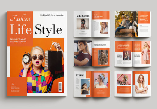 Fashion Magazine Editorial Layout Template