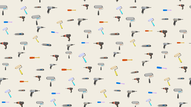 Seamless Pattern of Tools