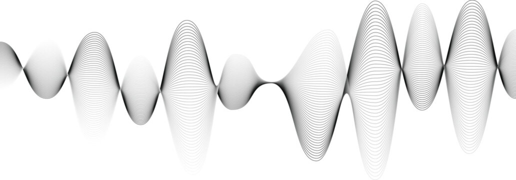 minimal abstract sine wave waveform line background for audio technology and modern design