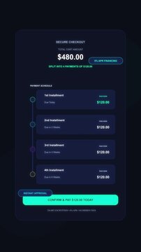 User interface animation showing financial transaction details, currency exchange, payment processing, online banking, data transfer, digital finance, bill payment