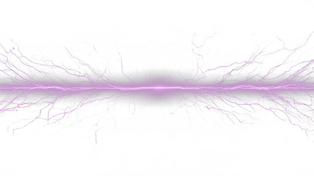 Electric energy pulse radiating outwards, bright violet streaks, illustrating powerful, futuristic technology concept, isolated on transparent background