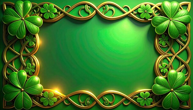 St Patricks Day Shamrock Frame.