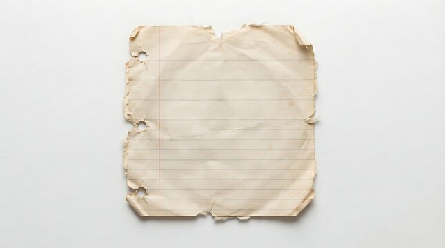 Torn and worn lined paper background