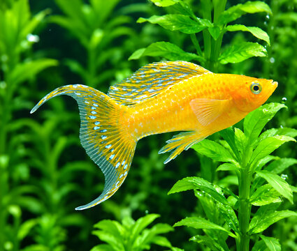 golden molly fish aquarium 