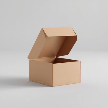 Luxury rigid cardboard product box mockup on white background