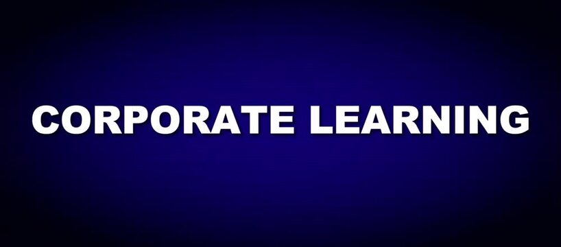 Corporate Learning and Employee Development Animated Typography Video Loop