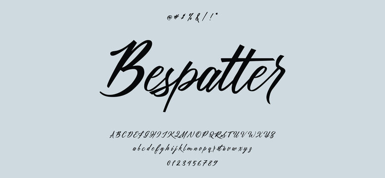 Hand drawn vector alphabet. Modern monoline signature script font. Elegant Signature Font. Best Alphabet Beautiful Calligraphy Signature Font