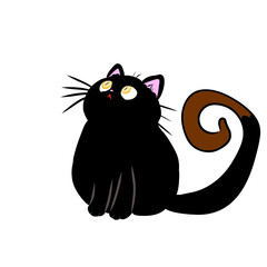 black cat cartoon © Fikra