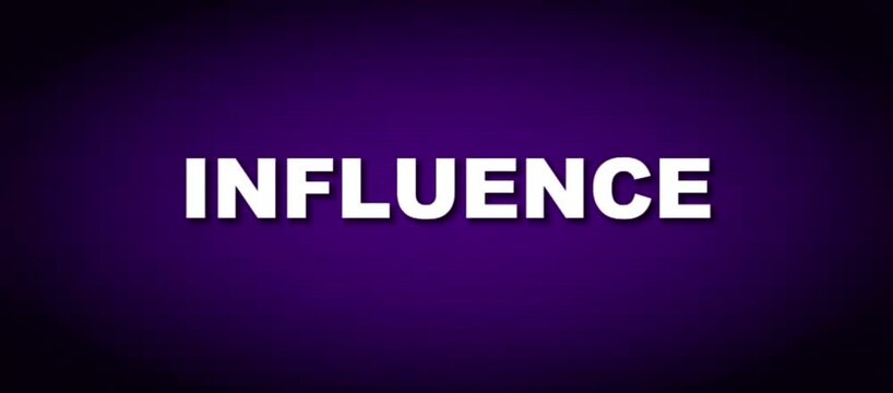 Influence and Persuasive Leadership Concept for Professional Communication Animated Text Loop
