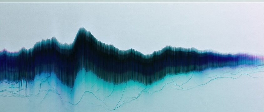 Wave of black and purple threads twisting across a mint surface, featuring a sleek silk sheen for music and audio branding backgrounds