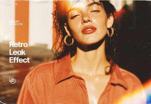 Retro Light Leak Effect For Poster And Social Media Design