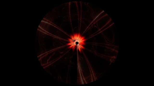 Red lights abstract mystery background circular