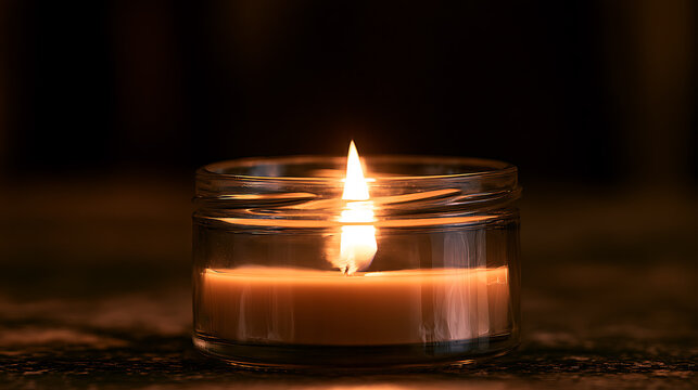 Candle burns brightly during Yom Kippur observance in a quiet space