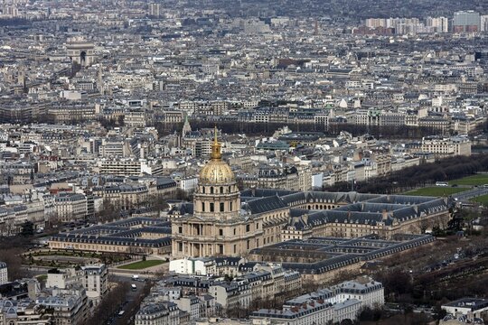 Invalidendom, view from the Montparnasse tower, Paris, France