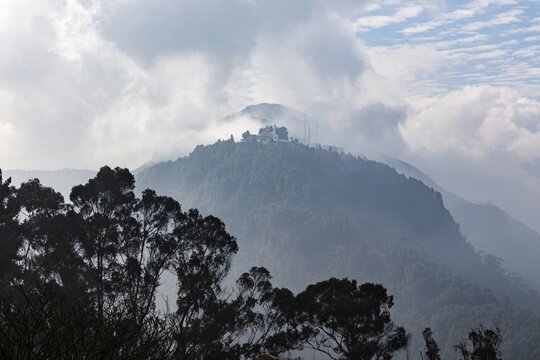 Statue of the Virgin Mary on Mount Guadalupe, Bogota, Colombia