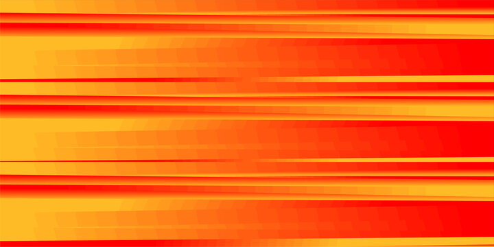 Vibrant orange and yellow speed lines background featuring bright horizontal stripes for sport event dynamic design templates.