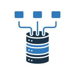 Fototapeta premium Database Icon Glyph Two Color Style