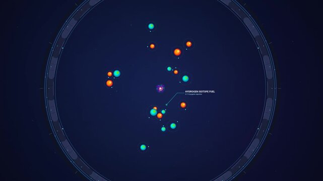 Magnetic pinch nuclear fusion simulation showing hydrogen isotope fuel ionization, plasma confinement by superconducting coils, vacuum levitation and stable fusion within an invisible magnetic cage