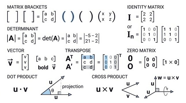 Mathematician analyzing matrix and linear algebra concepts in educational setting with technical diagrams