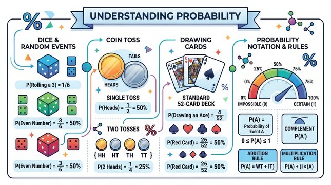 Business professional analyzing probability chart in office setting with copy space