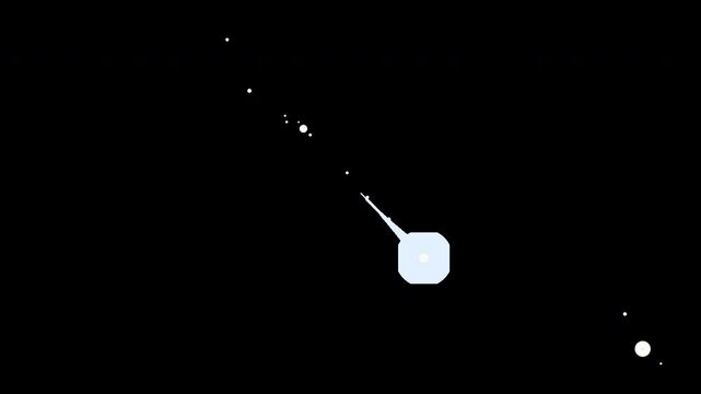 白い流れ星十二筋が定期的に斜めに流れる4K背景透過シームレスループ・アルファチャンネル付き編集用映像素材