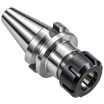 CNC Collet Chuck Tool holder for Precision Milling Cutout Isolated Transparent
