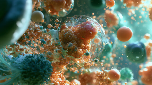 Gaucher Disease Enzyme Replacement Therapy and Recombinant Glucocerebrosidase Treatment Illustration